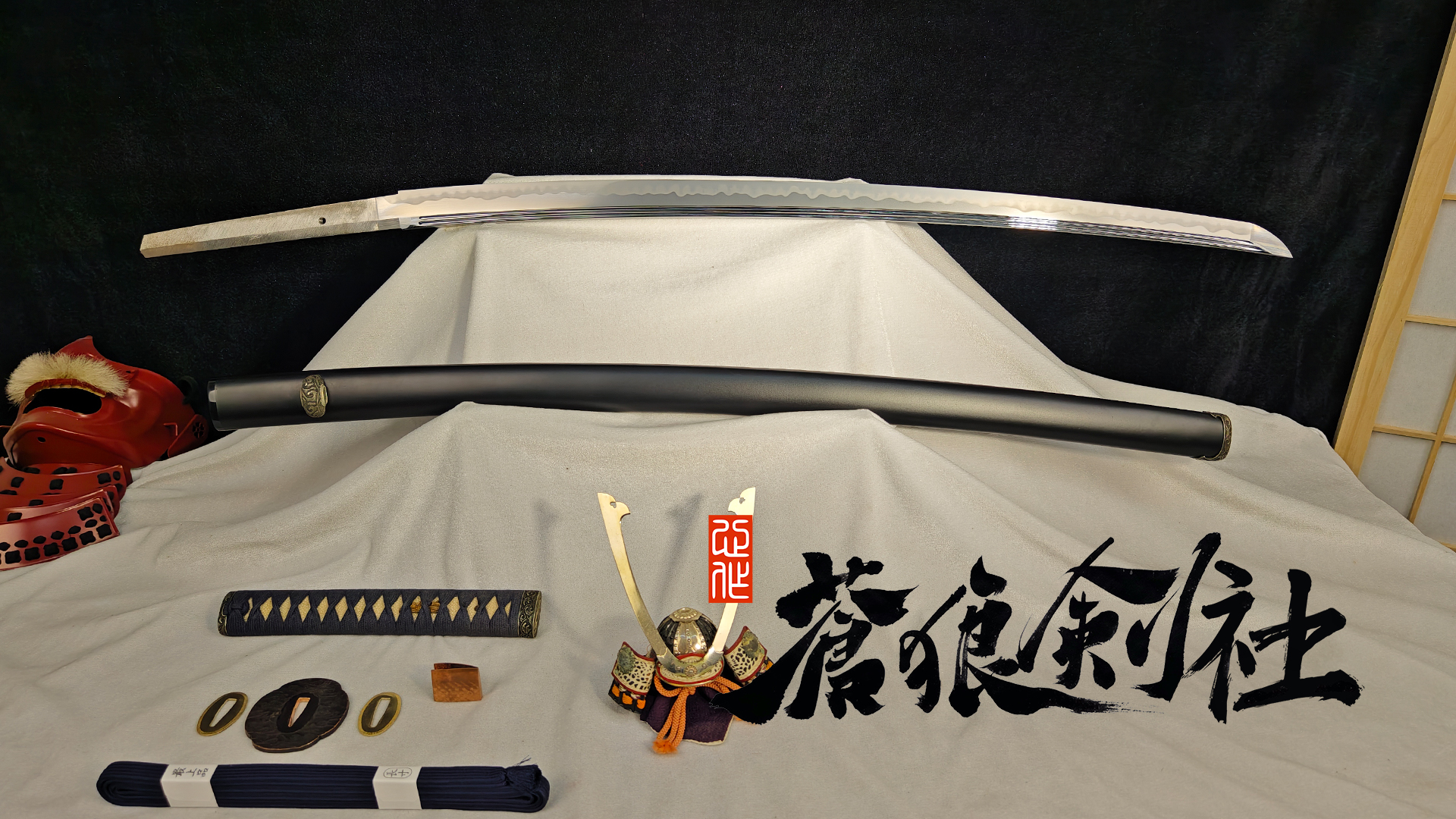 宽幅打刀上研海浪拵 -日本刀-蒼狼剑社-日本刀,传统刀剑,真剑修复, 研磨